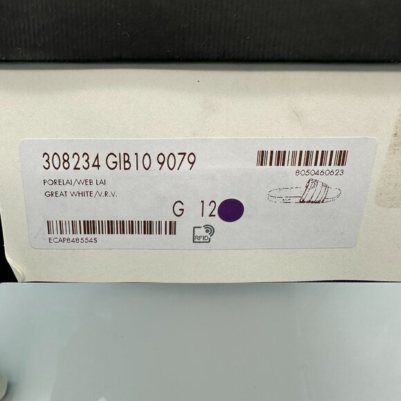 Gucci Men's Pursuit Pool Rubber Slides Sandal, Size 12G/US12.5, White/Red/Green - Picture 11 of 13